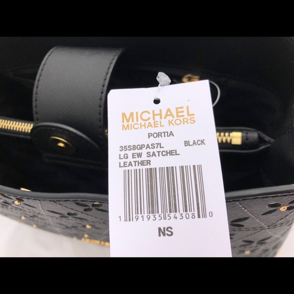 Michael Kors Portia Large Satchel perforated Black - Picture 7 of 8